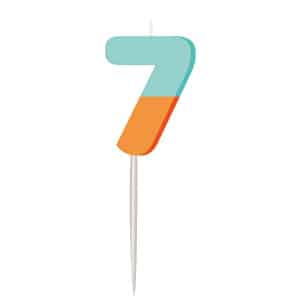 Candle - Stripetastic - Number 7
