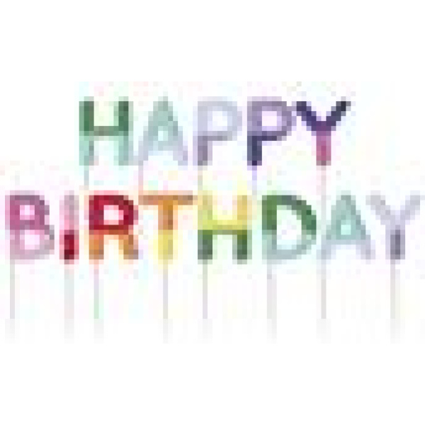 Candles - "HAPPY BIRTHDAY" - Stripetastic